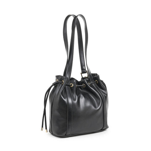 Verde Γυναικεία Τσάντα Ώμου-Πουγκί 16-6597 Μαύρο